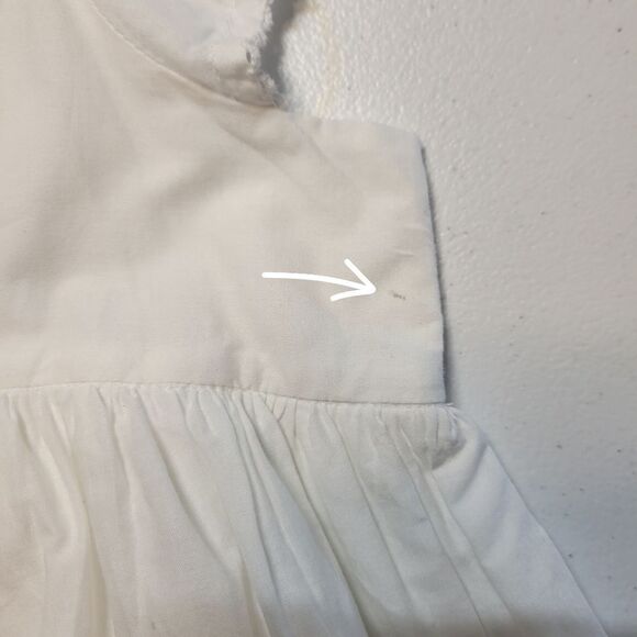 Baby Gap White Eyelet Dress / Blouse Cotton Girls Infant Size 6-12mo - Picture 14 of 15